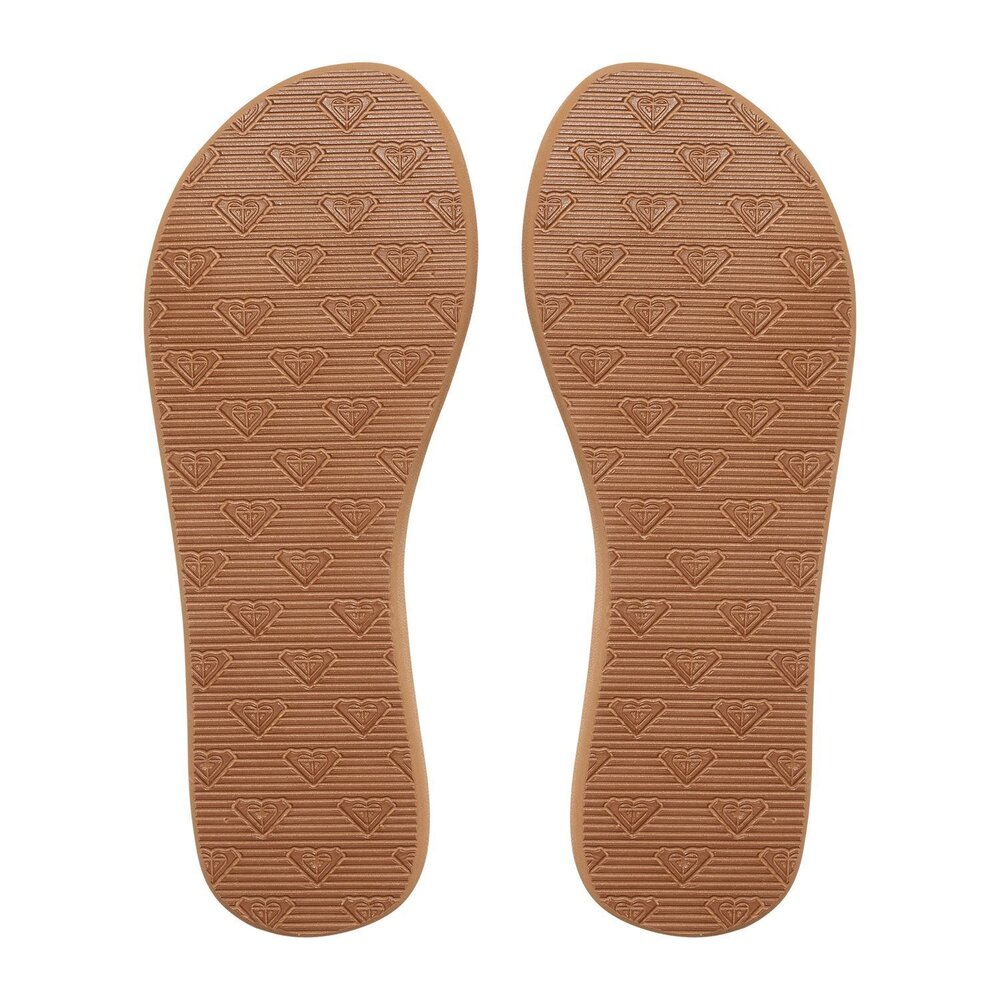 Roxy Girl's RG Lahaina Flip Flop Sandals Flat White/Tan 5 M US Big Kid - Picture 4 of 6